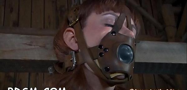  Cutie wears an metallic helmet during hardcore pussy drilling